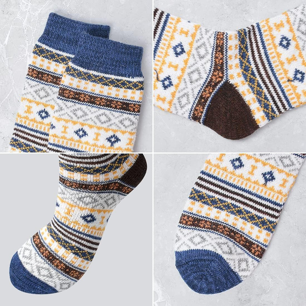 Women'S Winter Socks - Thick Wool Socks Soft Warm Casual - Gift for Women - 5 Pairs