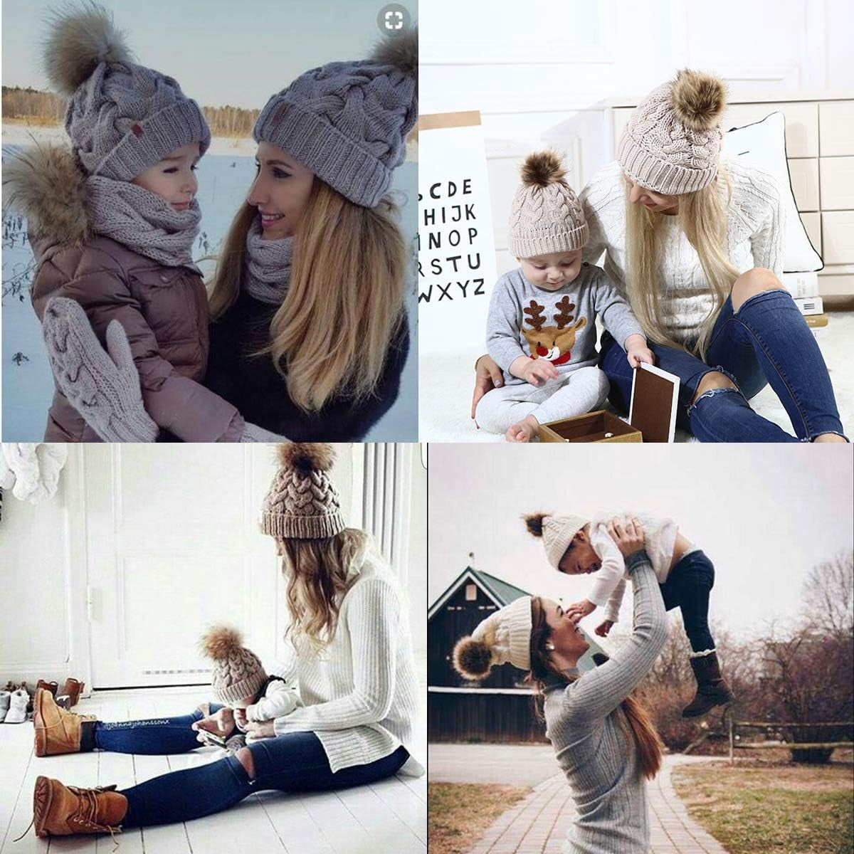 Baby Beanie Hat, Infant Newborn Toddler Winter Warm Knit Cap for Little Boys Girls, Winter Warm Hat