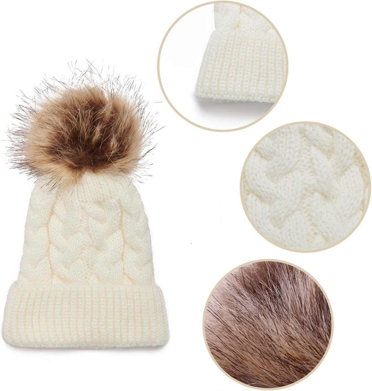 Baby Beanie Hat, Infant Newborn Toddler Winter Warm Knit Cap for Little Boys Girls, Winter Warm Hat