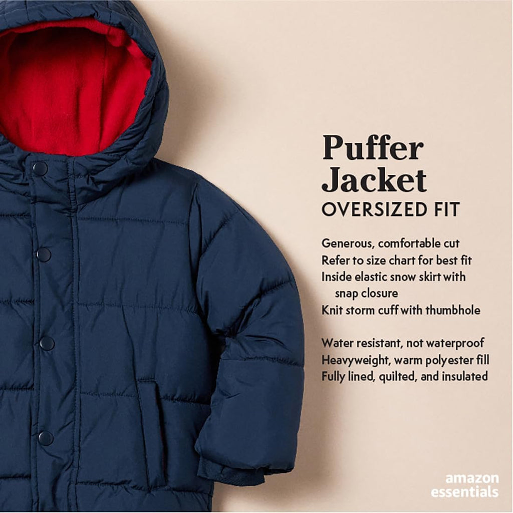 Babies, Toddlers, and Boys' Heavyweight Hooded Puffer Jacket